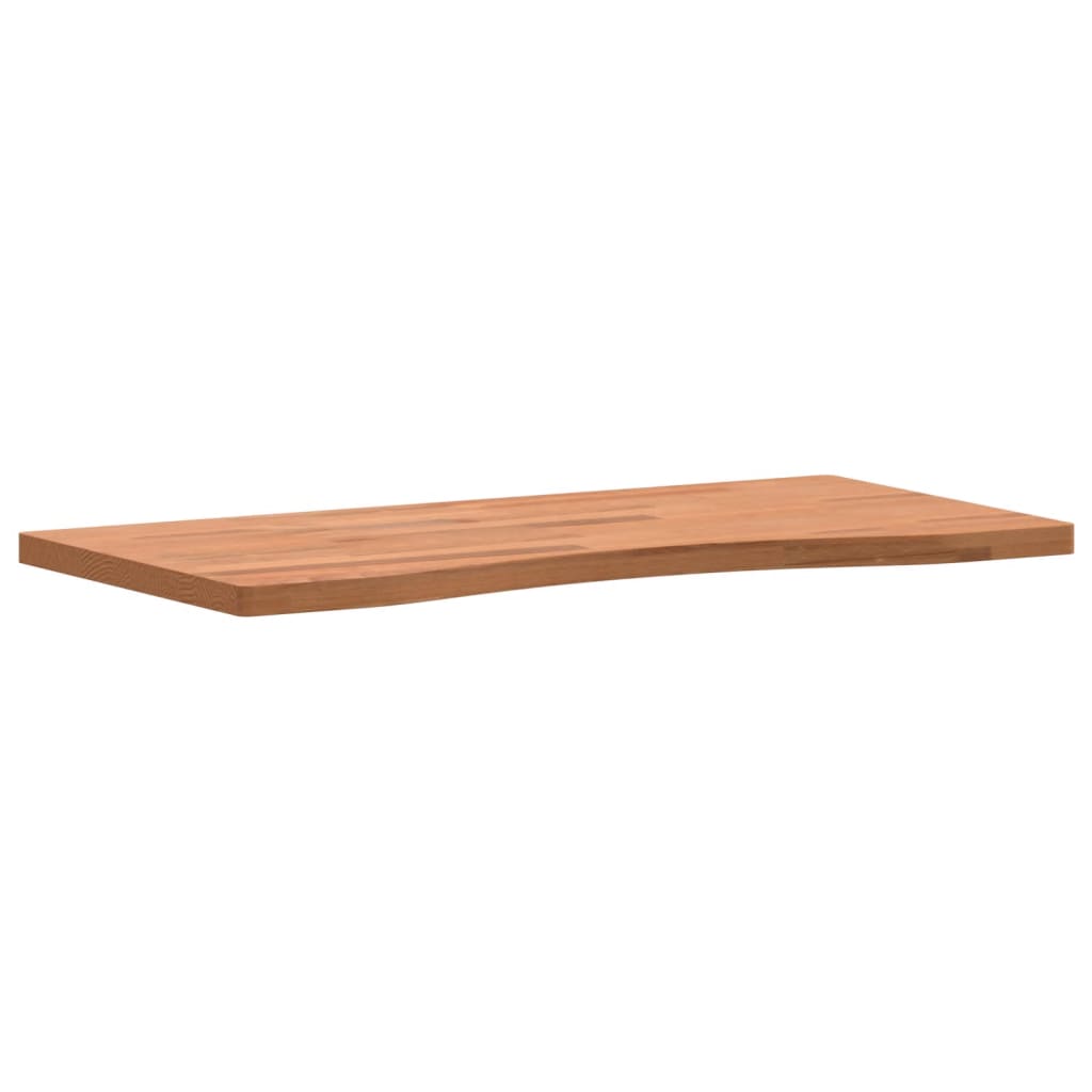 Piano per Scrivania 80x(36-40)x2,5 cm Legno Massello di Faggio