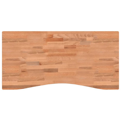 Piano per Scrivania 100x(45-50)x2,5 cm Legno Massello di Faggio