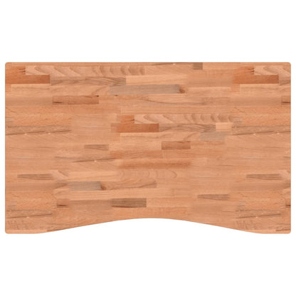 Piano per Scrivania 100x(55-60)x2,5 cm Legno Massello di Faggio