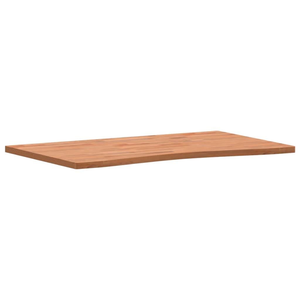 Piano per Scrivania 100x(55-60)x2,5 cm Legno Massello di Faggio