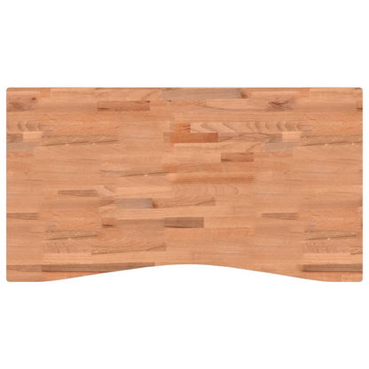 Piano per Scrivania 110x(55-60)x2,5 cm Legno Massello di Faggio
