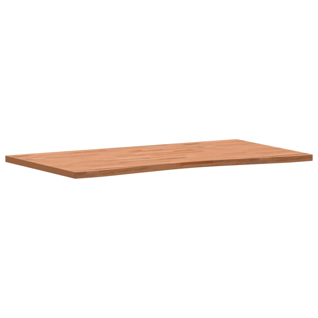 Piano per Scrivania 110x(55-60)x2,5 cm Legno Massello di Faggio