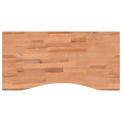 Piano per Scrivania 80x(36-40)x4 cm Legno Massello di Faggio