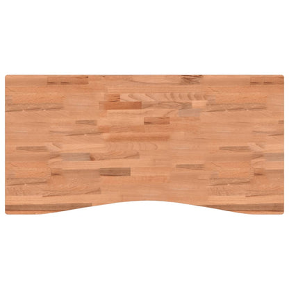 Piano per Scrivania 110x(50-55)x4 cm Legno Massello di Faggio