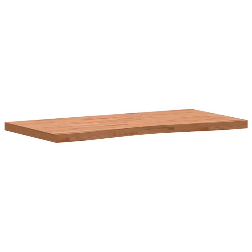 Piano per Scrivania 110x(50-55)x4 cm Legno Massello di Faggio