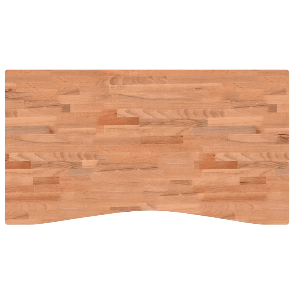 Piano per Scrivania 110x(55-60)x4 cm Legno Massello di Faggio