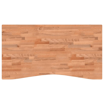 Piano per Scrivania 110x(55-60)x4 cm Legno Massello di Faggio