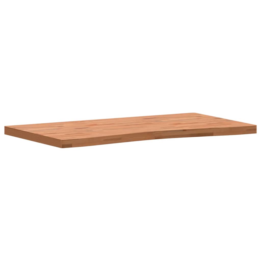 Piano per Scrivania 110x(55-60)x4 cm Legno Massello di Faggio