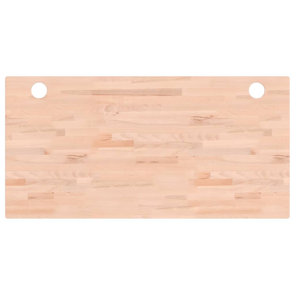Piano per Scrivania 110x55x1,5 cm in Legno Massello di Faggio