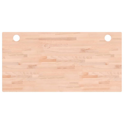 Piano per Scrivania 110x55x1,5 cm in Legno Massello di Faggio