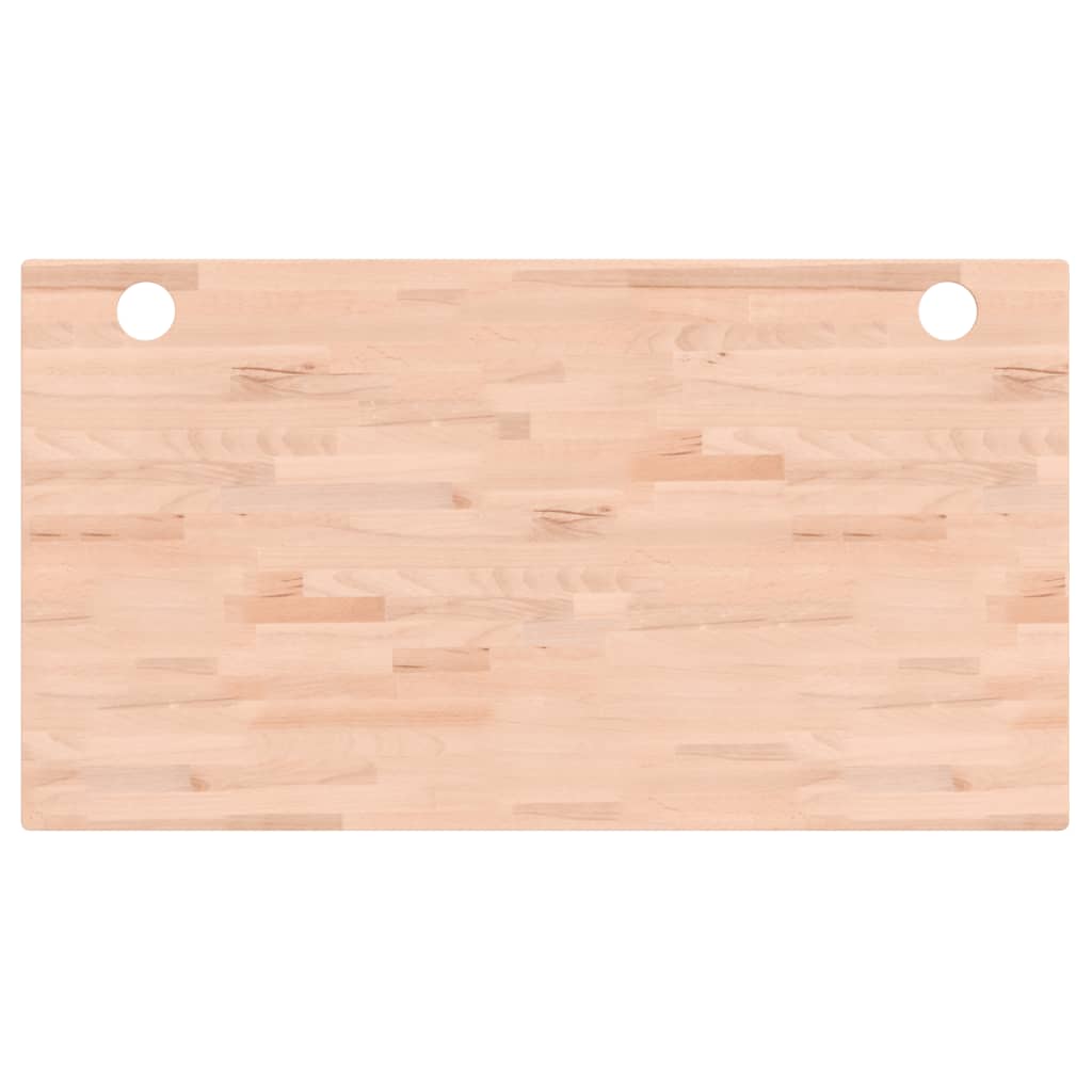 Piano per Scrivania 110x60x1,5 cm in Legno Massello di Faggio