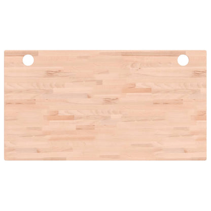 Piano per Scrivania 110x60x1,5 cm in Legno Massello di Faggio