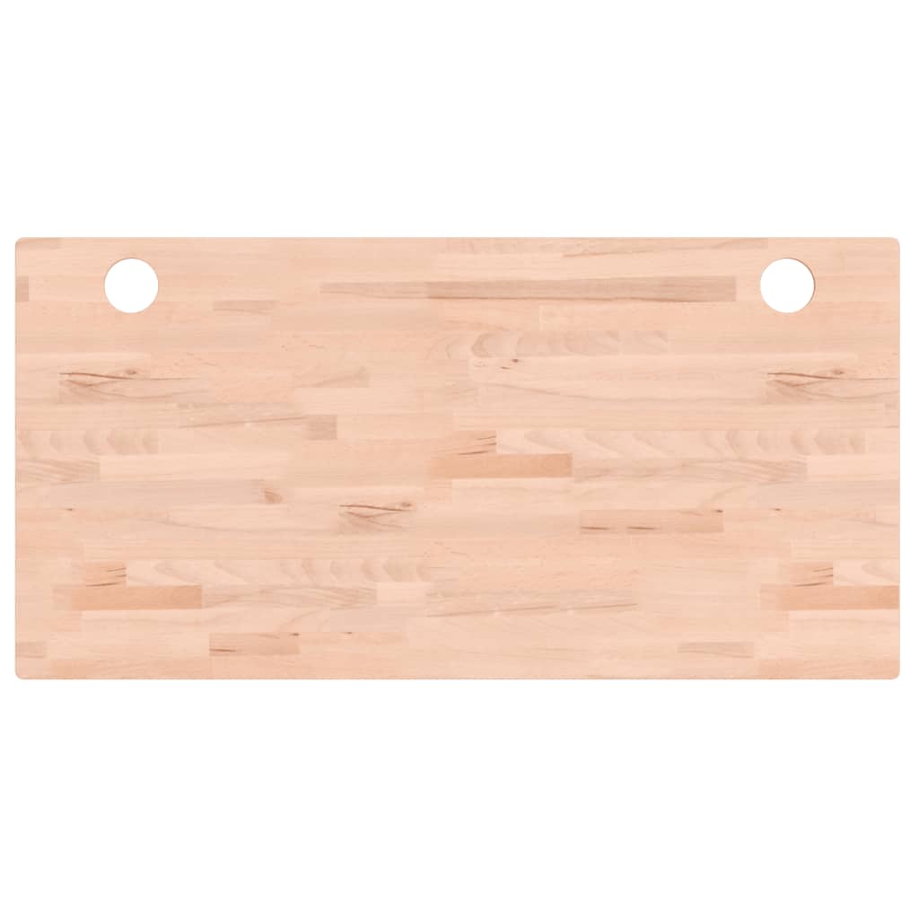 Piano Scrivania 100x50x2,5 cm in Legno Massello di Faggio