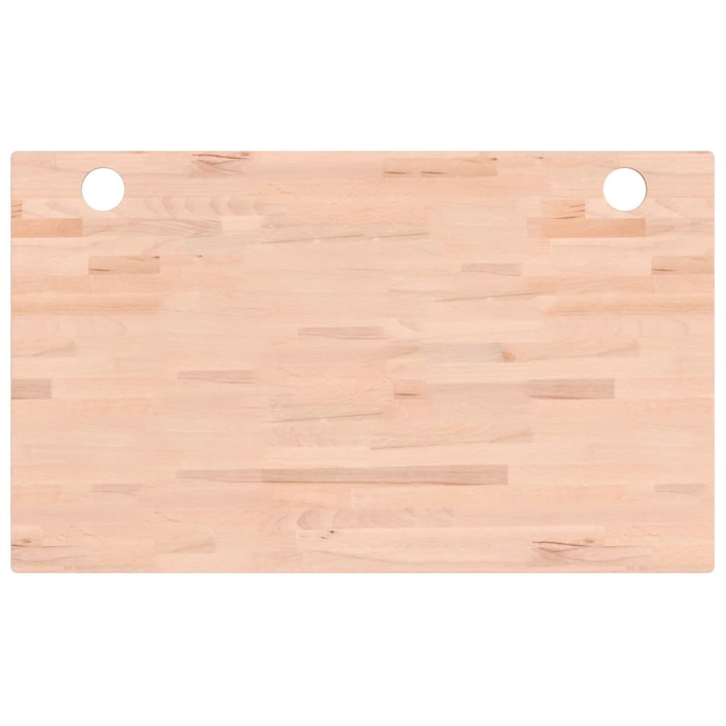 Piano Scrivania 100x60x2,5 cm in Legno Massello di Faggio