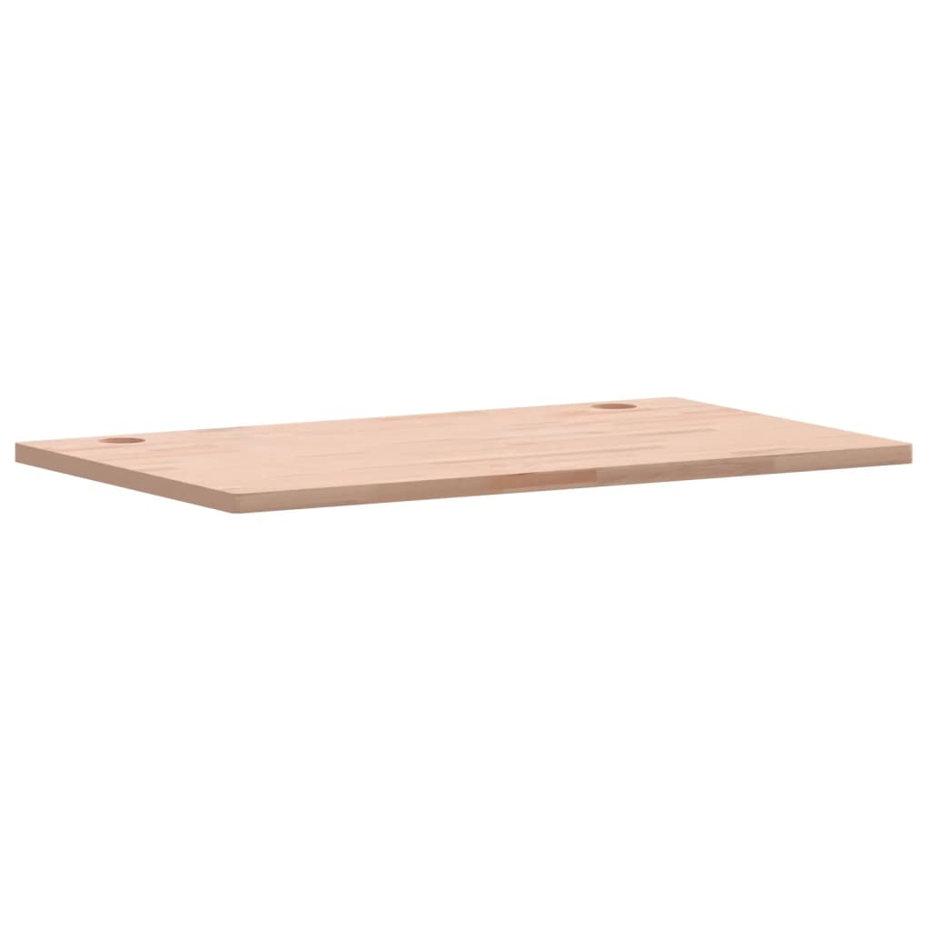 Piano Scrivania 100x60x2,5 cm in Legno Massello di Faggio