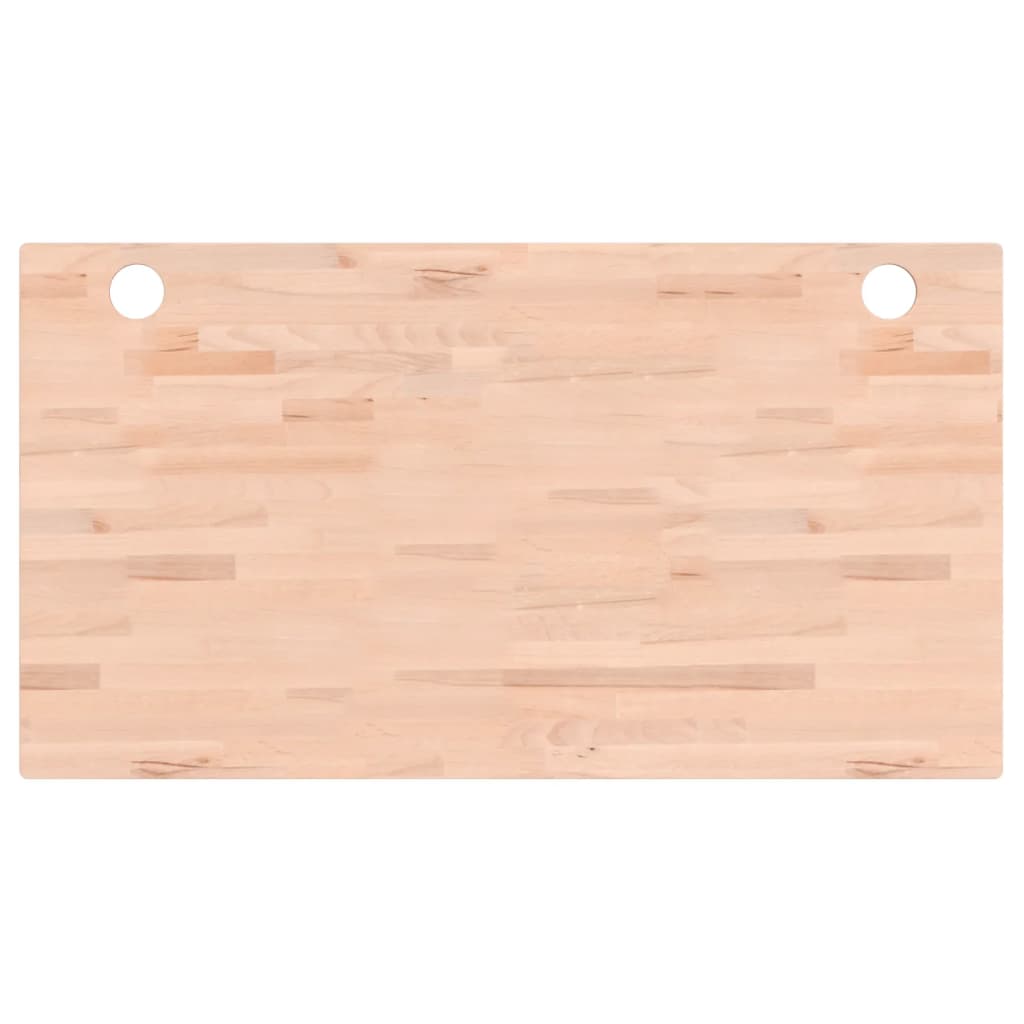 Piano Scrivania 110x60x2,5 cm in Legno Massello di Faggio