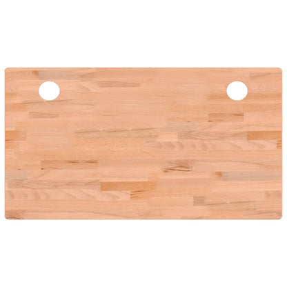 Piano per Scrivania 110x60x1,5 cm in Legno Massello di Faggio
