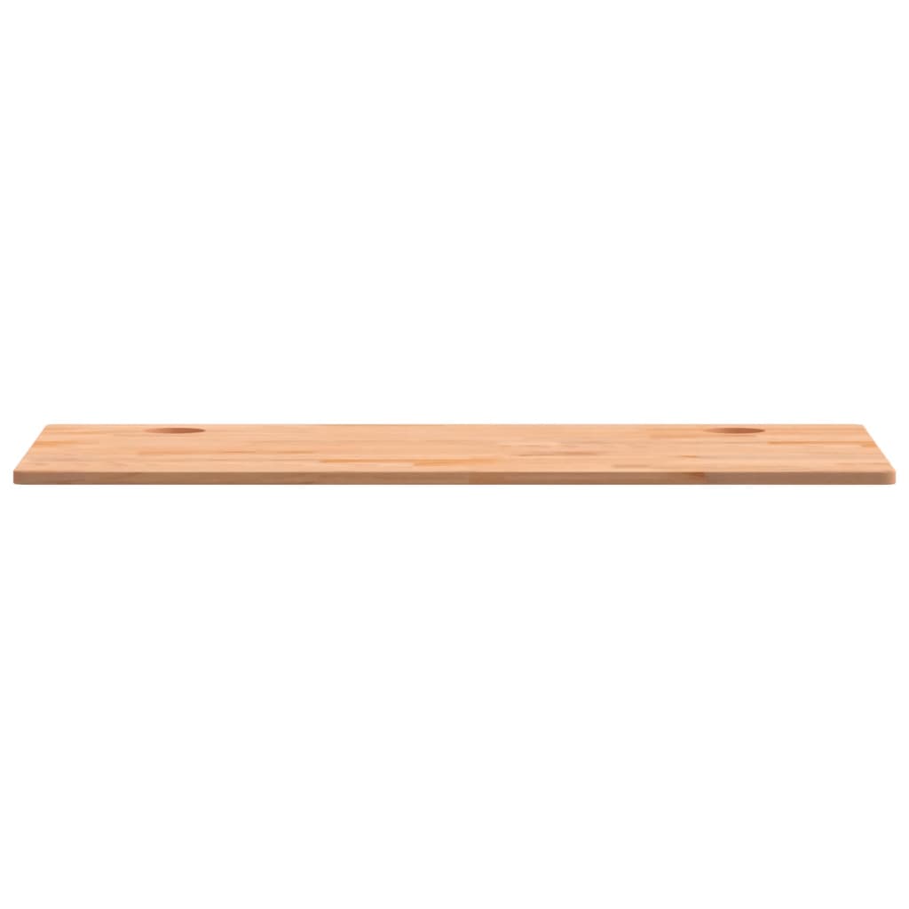 Piano per Scrivania 110x60x1,5 cm in Legno Massello di Faggio