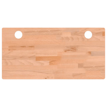 Piano Scrivania 80x40x2,5 cm in Legno Massello di Faggio