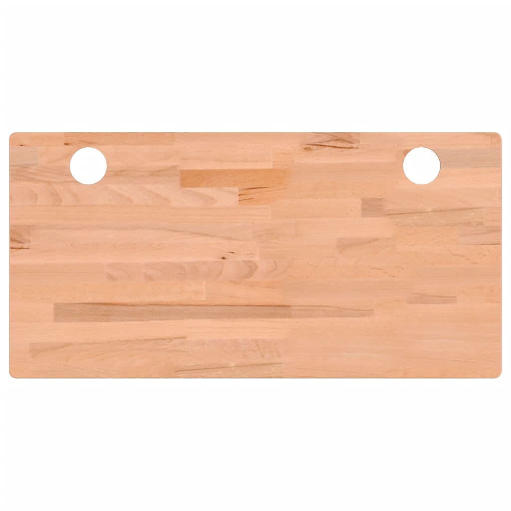 Piano Scrivania 100x50x2,5 cm in Legno Massello di Faggio