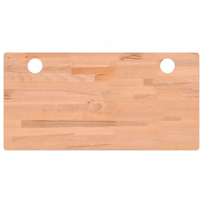 Piano Scrivania 100x50x2,5 cm in Legno Massello di Faggio