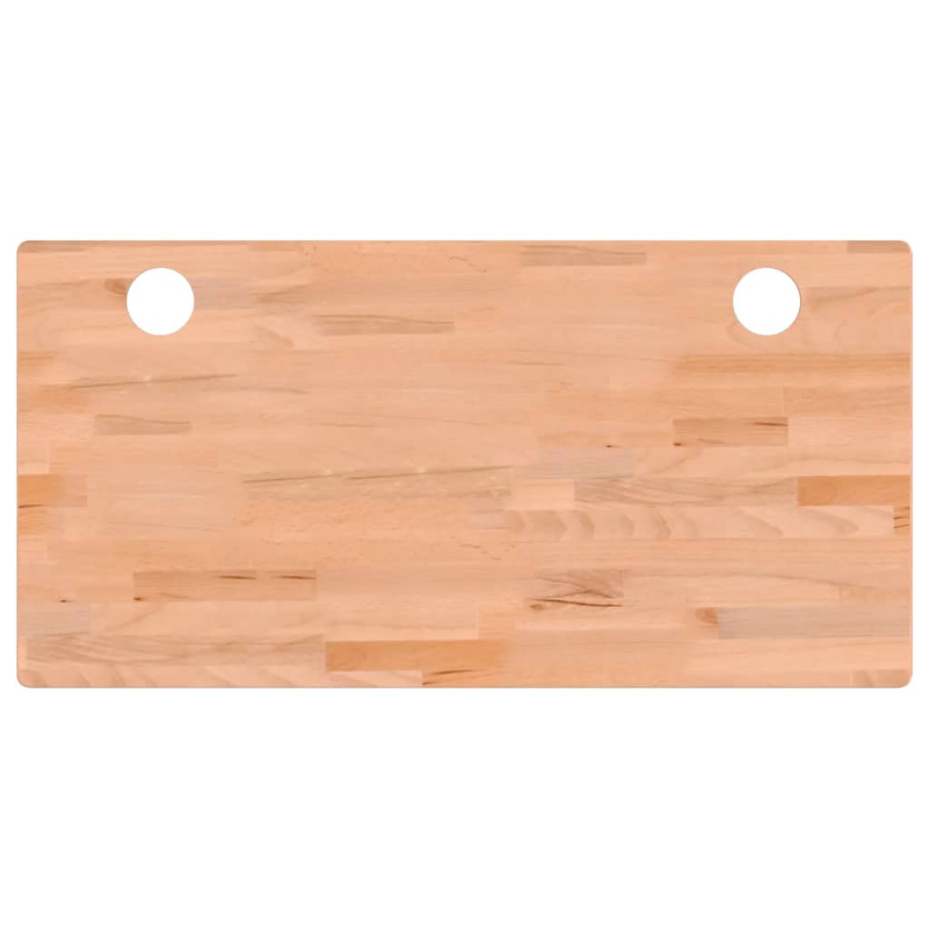 Piano Scrivania 110x55x2,5 cm in Legno Massello di Faggio