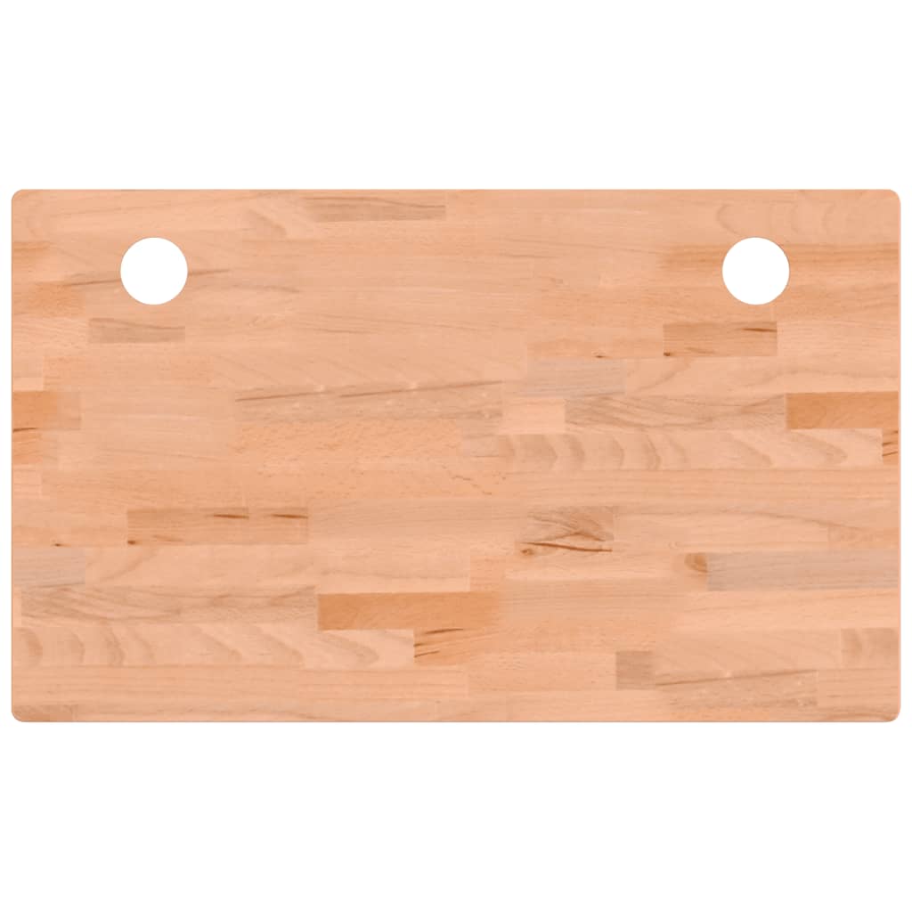 Piano Scrivania 100x60x2,5 cm in Legno Massello di Faggio