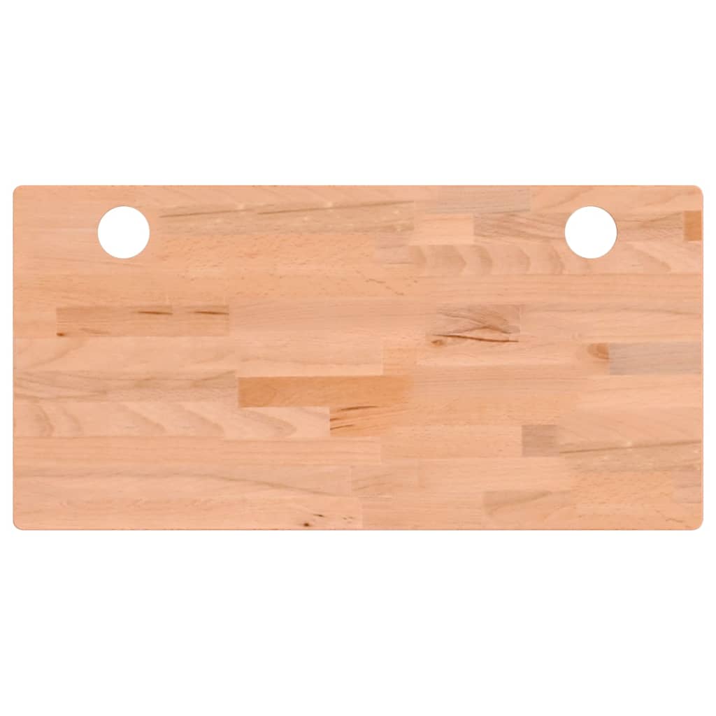 Piano Scrivania 80x40x4 cm in Legno Massello di Faggio
