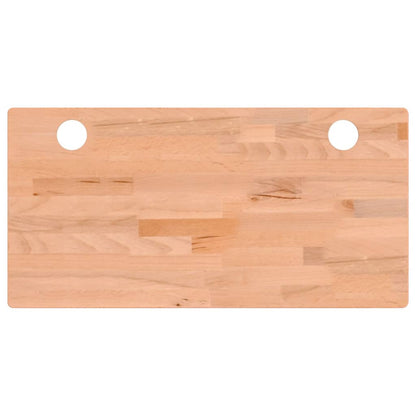 Piano Scrivania 80x40x4 cm in Legno Massello di Faggio