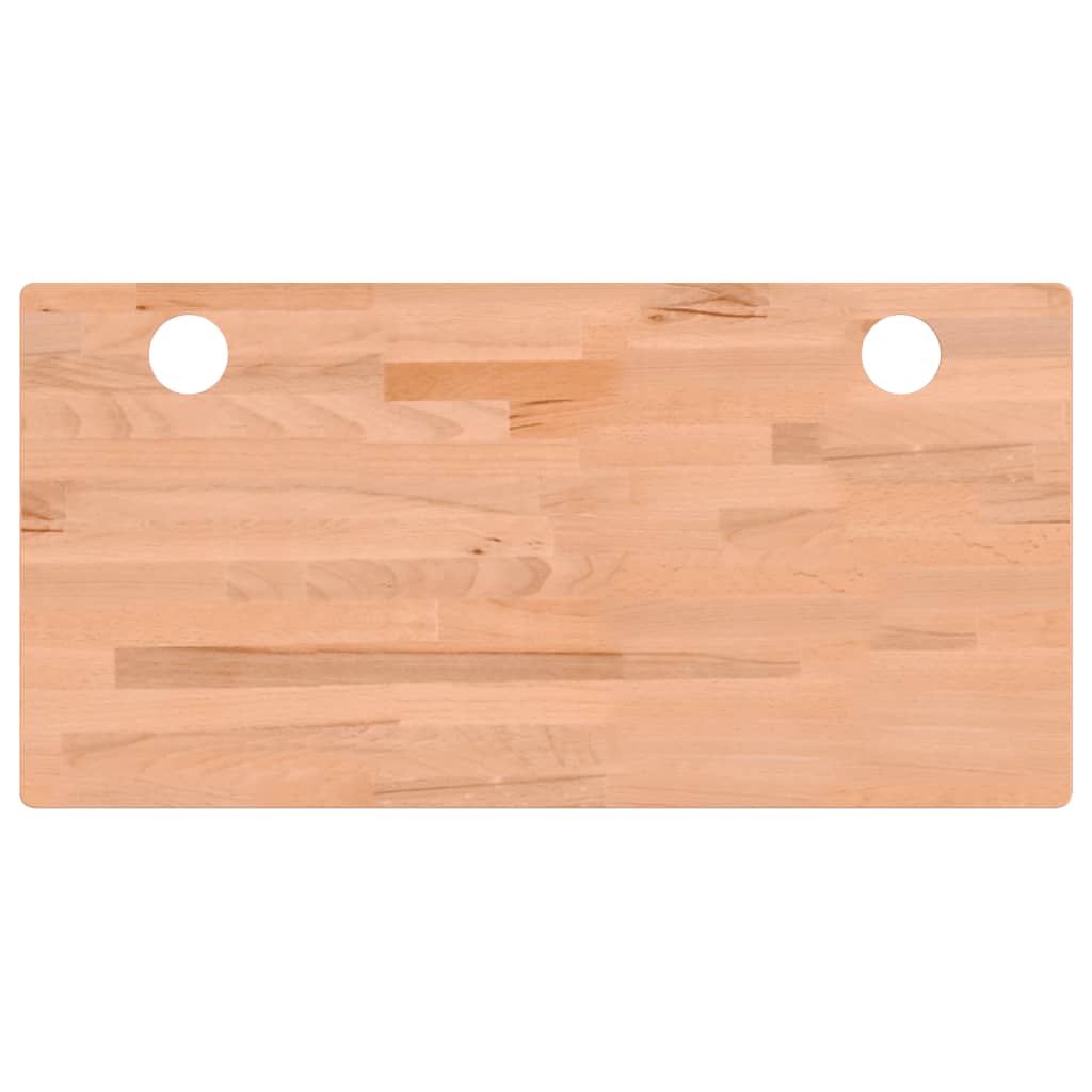 Piano Scrivania 100x50x4 cm in Legno Massello di Faggio