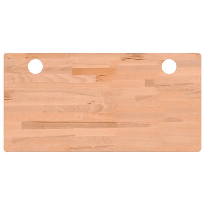 Piano Scrivania 100x50x4 cm in Legno Massello di Faggio