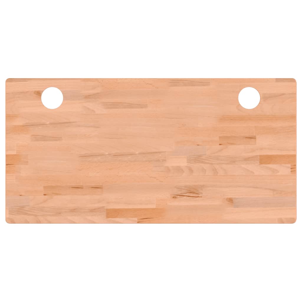 Piano Scrivania 110x55x4 cm in Legno Massello di Faggio
