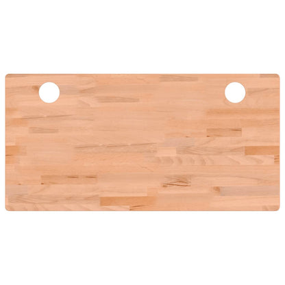 Piano Scrivania 110x55x4 cm in Legno Massello di Faggio