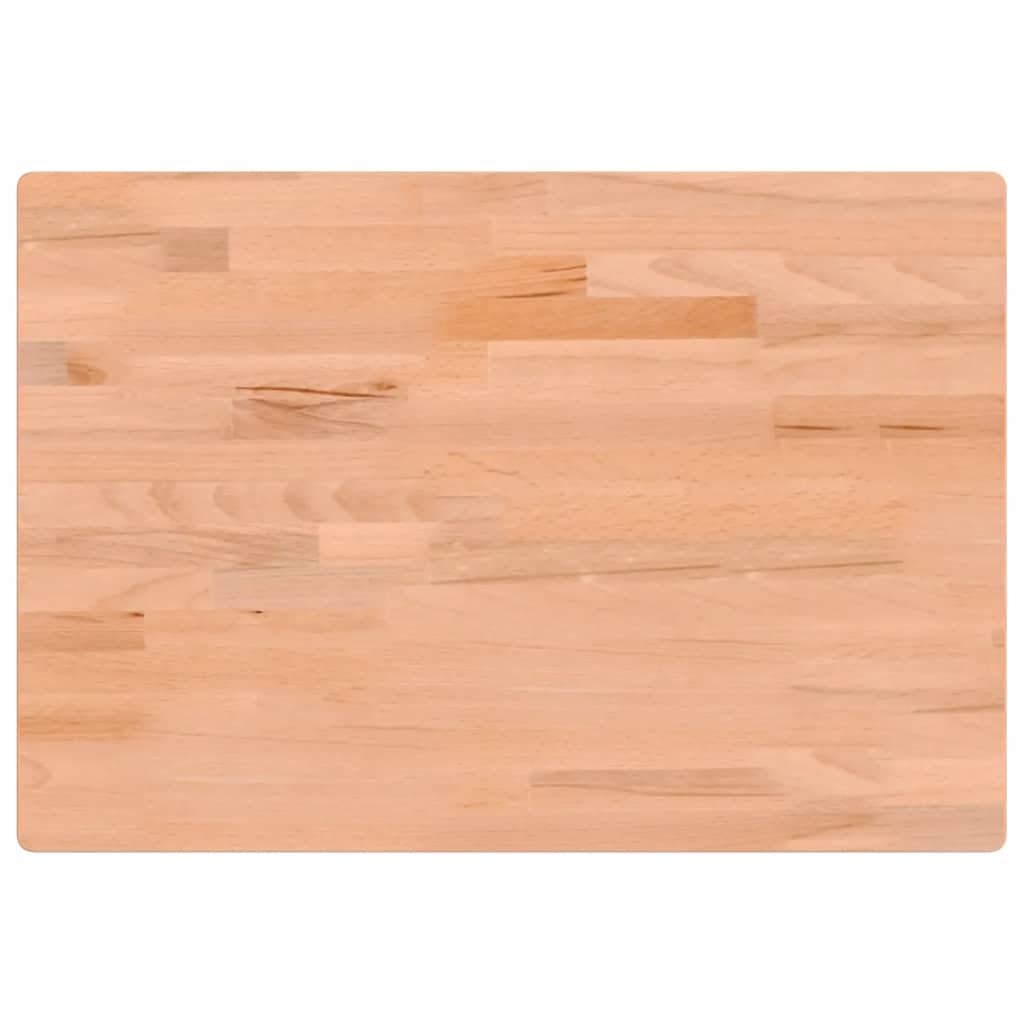 Piano Scrivania 80x55x2,5 cm in Legno Massello di Faggio