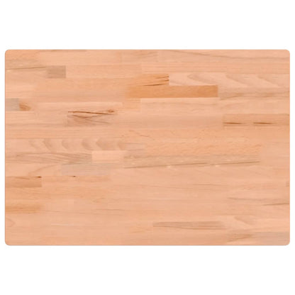 Piano Scrivania 80x55x2,5 cm in Legno Massello di Faggio