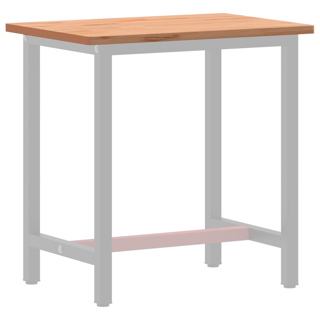 Piano Scrivania 80x55x2,5 cm in Legno Massello di Faggio
