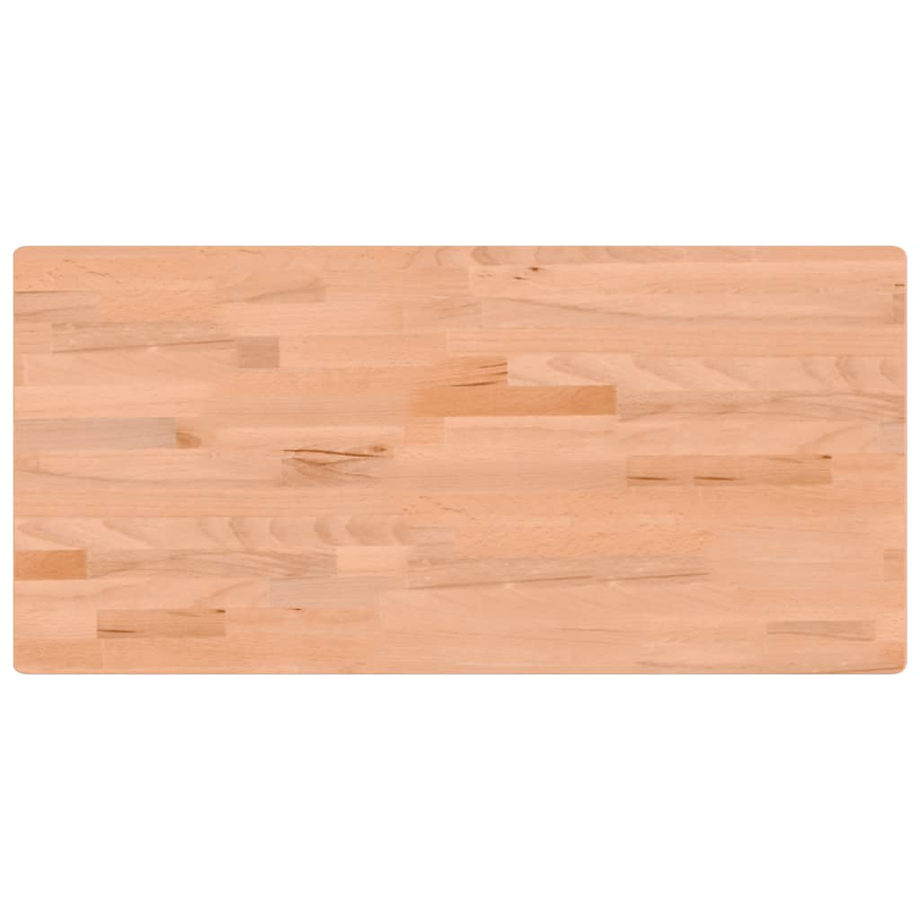 Piano Scrivania 115x55x2,5 cm in Legno Massello di Faggio