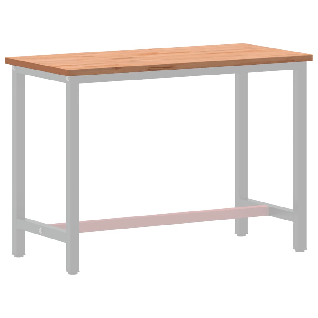 Piano Scrivania 115x55x2,5 cm in Legno Massello di Faggio