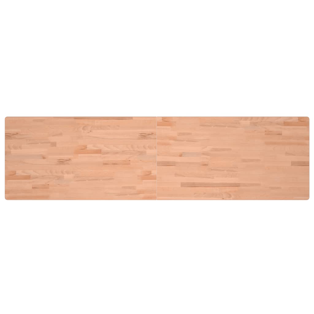 Piano Scrivania 200x55x2,5 cm in Legno Massello di Faggio
