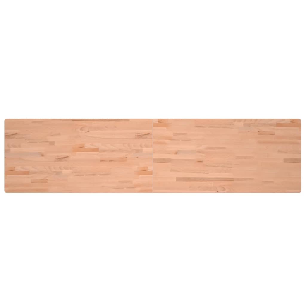 Piano Scrivania 220x55x2,5 cm in Legno Massello di Faggio