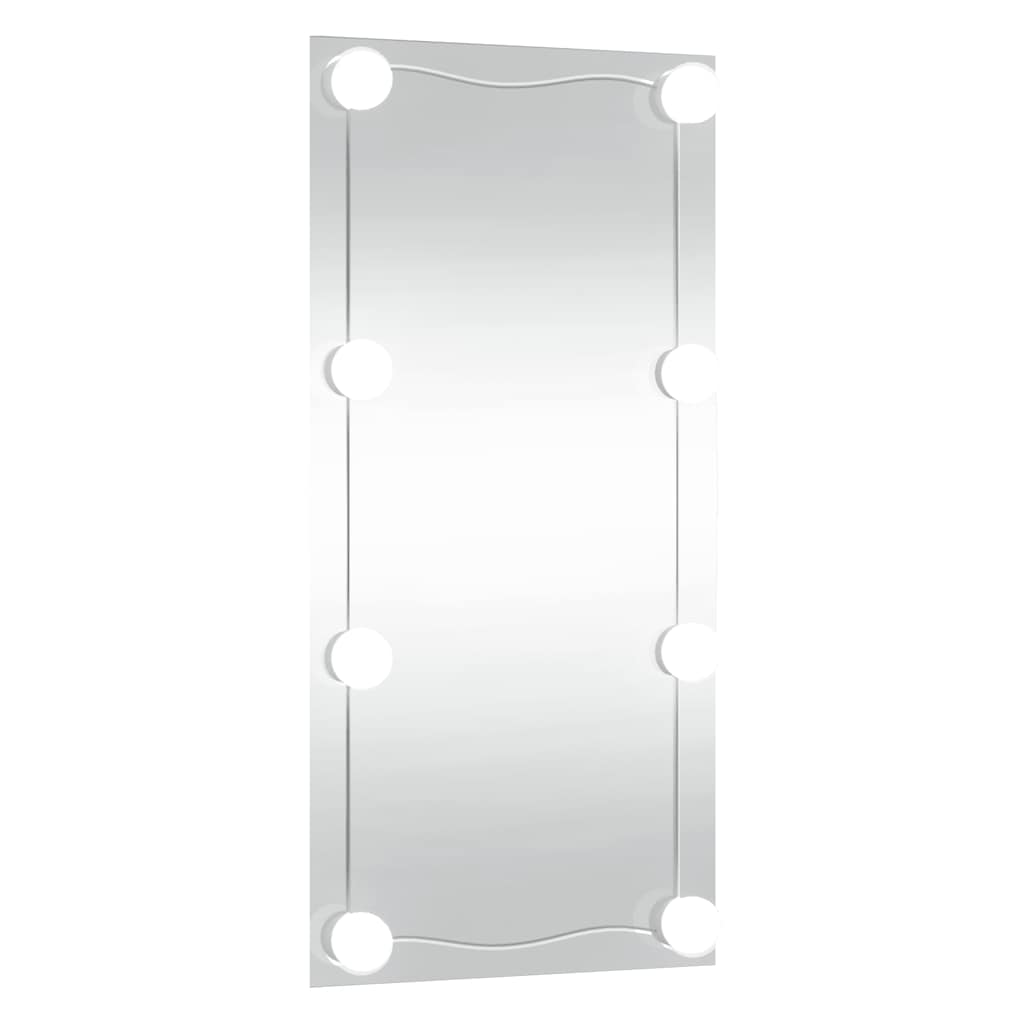 Specchio da Parete con Luci LED 30x60 cm Vetro Rettangolare