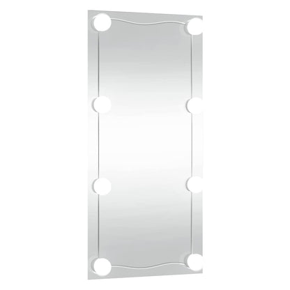 Specchio da Parete con Luci LED 30x60 cm Vetro Rettangolare