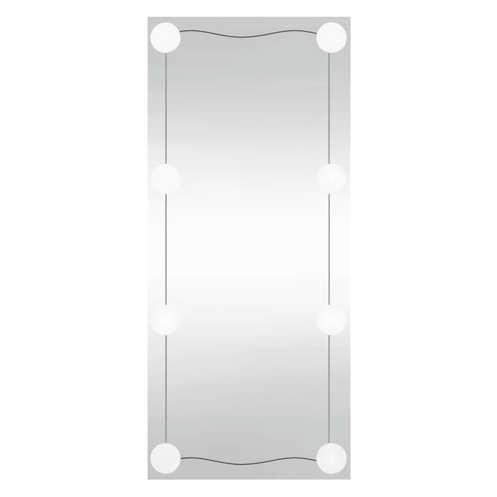 Specchio da Parete con Luci LED 30x80 cm Vetro Rettangolare