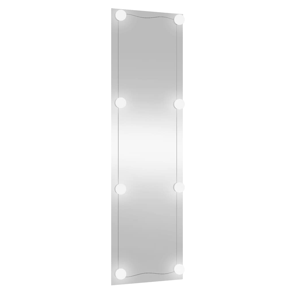 Specchio da Parete con Luci LED 30x100 cm Vetro Rettangolare