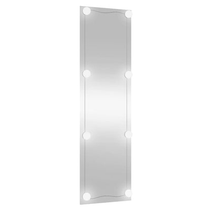 Specchio da Parete con Luci LED 30x100 cm Vetro Rettangolare