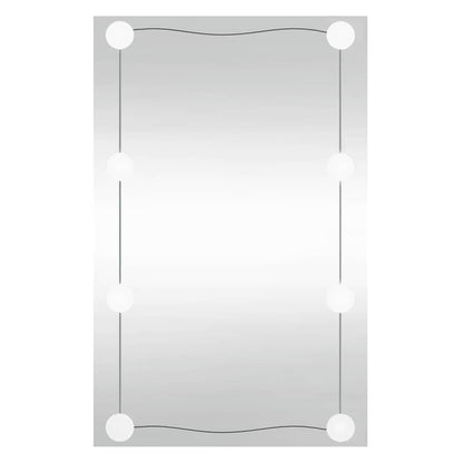 Specchio da Parete con Luci LED 40x60 cm Vetro Rettangolare