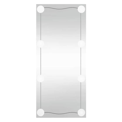 Specchio da Parete con Luci LED 40x80 cm Vetro Rettangolare