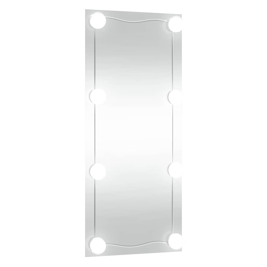 Specchio da Parete con Luci LED 40x80 cm Vetro Rettangolare