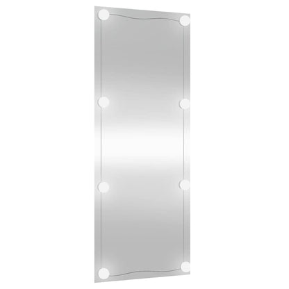Specchio da Parete con Luci LED 40x100 cm Vetro Rettangolare