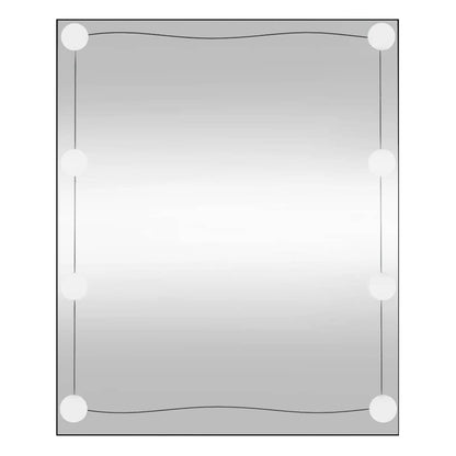 Specchio da Parete con Luci LED 50x60 cm Vetro Rettangolare